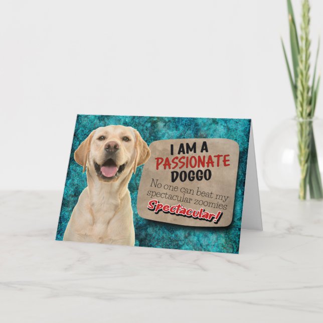 Unglaublich witzig Gedanken von Ihrem Labrador Geb Karte (Vorderseite)