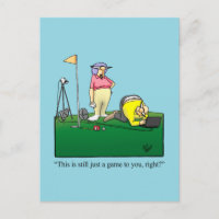 Unglaublich witzig Golf Spaß Postkarte