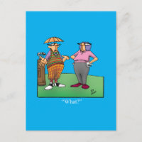 Unglaublich witzig Golf Spaß Postkarte