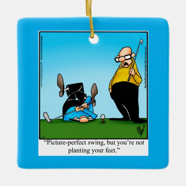 Unglaublich witzig Golf Spaß Weihnachten Keramikornament (Vorderseite)