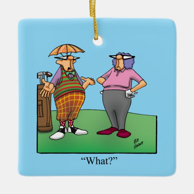 Unglaublich witzig Golf Spaß Weihnachten Keramikornament (Vorderseite)