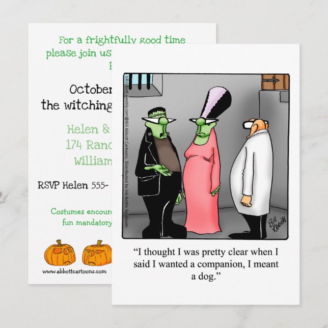 Unglaublich witzig Halloween-Party Einladungen (Vorne/Hinten)