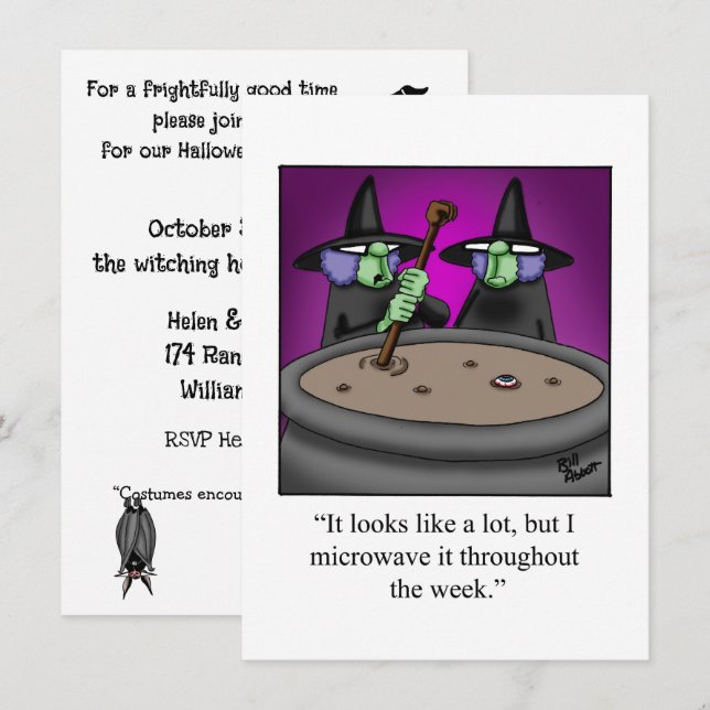 Unglaublich witzig Halloween-Party Einladungen (Vorne/Hinten)