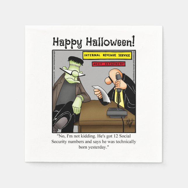Unglaublich witzig Halloween Spaß Party Napkins Serviette (Vorderseite)