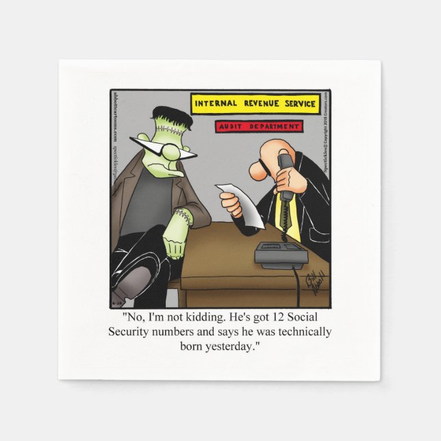 Unglaublich witzig Halloween Spaß Party Napkins Serviette (Vorderseite)