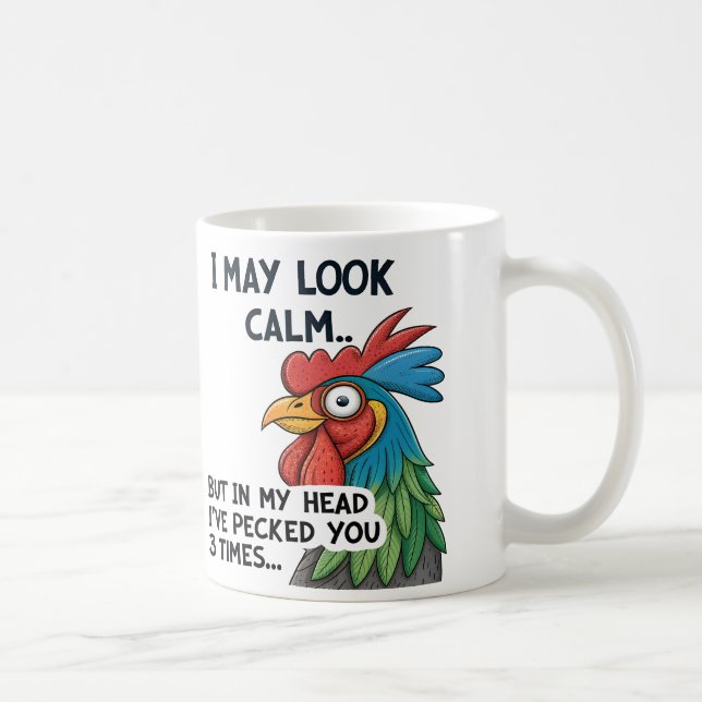 Unglaublich witzig "Ich kann ruhig aussehen..." Ta Kaffeetasse (Rechts)