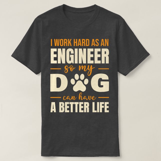 Unglaublich witzig Ingenieur-Preis für Hunde T-Shirt (Design vorne)