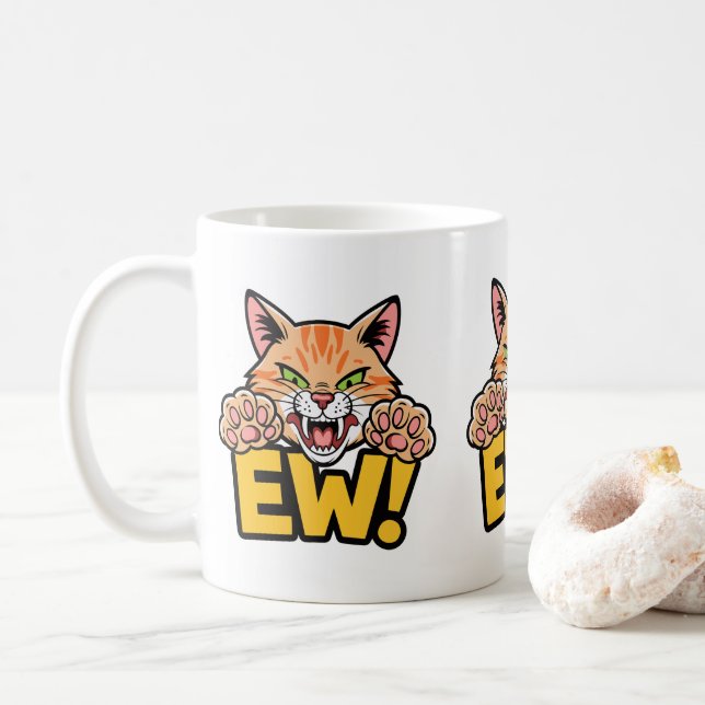 Unglaublich witzig Kätzchen Attitude Katzenliebhab Kaffeetasse (Mit Donut)