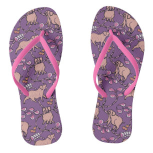 Unglaublich witzig Muster Chinesisches Schweinejah Flip Flops