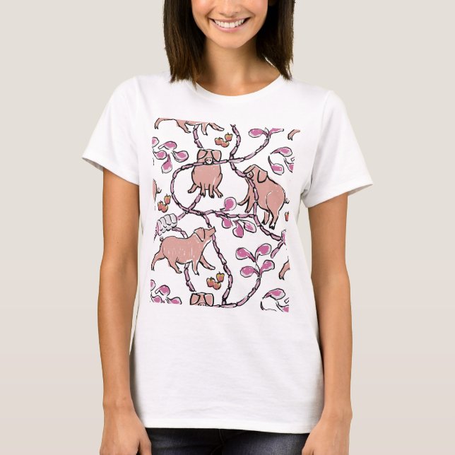 Unglaublich witzig Muster Chinesisches Schweinejah T-Shirt (Vorderseite)