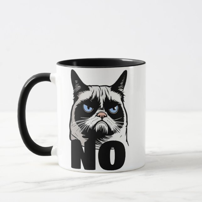 Unglaublich witzig No bedeutet kein Cat Sprichwort Tasse (Links)