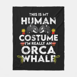 Unglaublich witzig-Orca-Halloween-Kostüm Fleecedecke