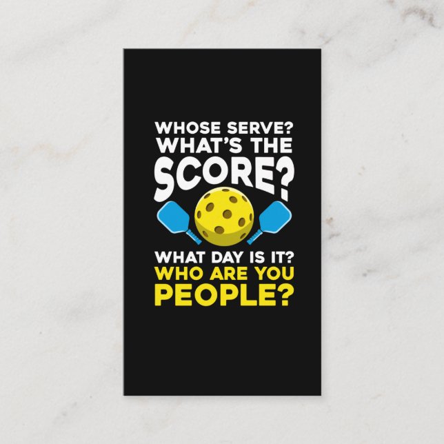 Unglaublich witzig Pickleball Zitat Humorische Spo Visitenkarte (Vorderseite)