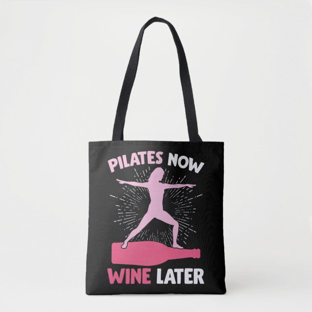 Unglaublich witzig Pilates Athlete Geschenk Wein T Tasche (Vorderseite)