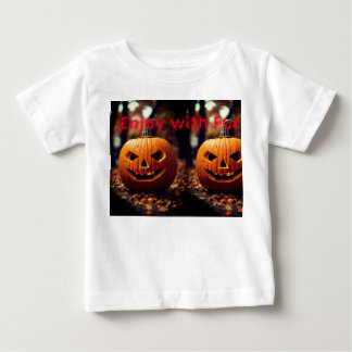 Unglaublich witzig Pumpkin Print T - Shirt .