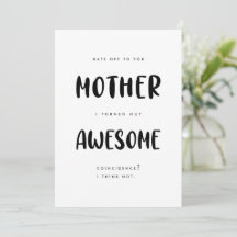 Unglaublich witzig Spaß Funny Mother Day Grußkarte