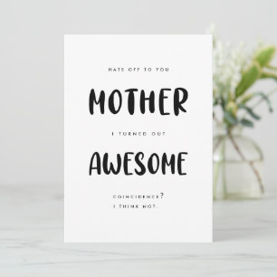 Unglaublich witzig Spaß Funny Mother Day Grußkarte Einladung