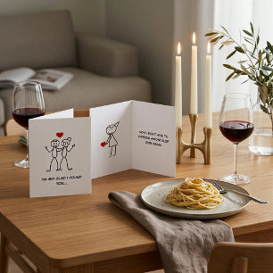 Unglaublich witzig Stickman Couple Funny Valentins Karte