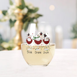 Unglaublich witzig "Trinken, trinken, Betrunken" S Weinglas Ohne Stiel