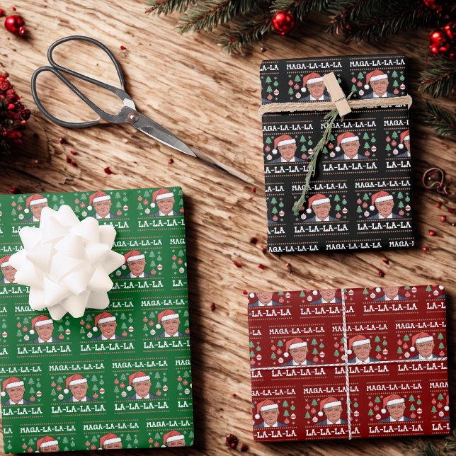 Unglaublich witzig Trump Maga La La La Ugly Geschenkpapier Set (Von Creator hochgeladen)
