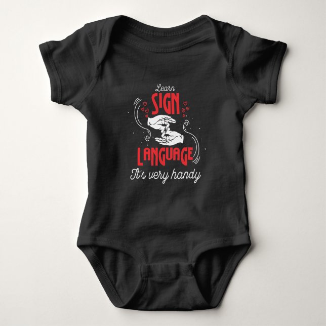 Unglaublich witzig US-Spaß für Zeichensprache Baby Strampler (Vorderseite)