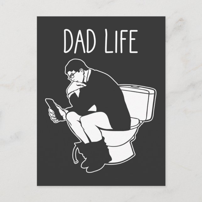 Unglaublich witzig Vater Life Vathers Day Toilette Postkarte (Vorderseite)