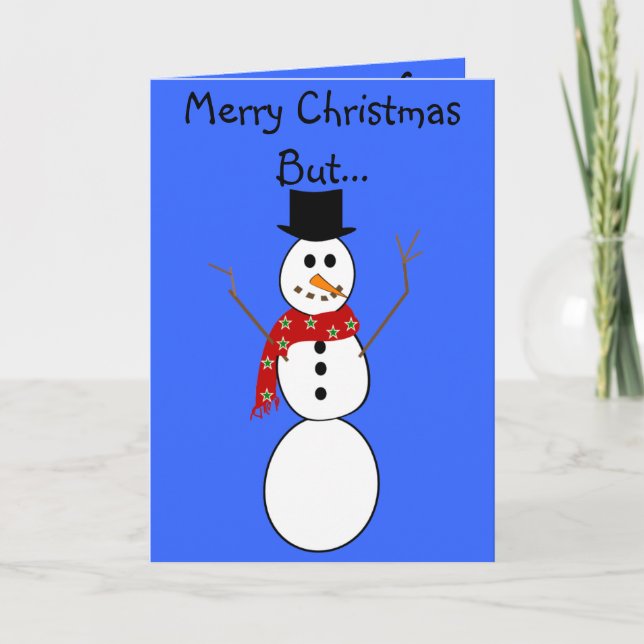 Unglaublich witzig Weihnachtskarten für Schneemann Feiertagskarte (Vorderseite)