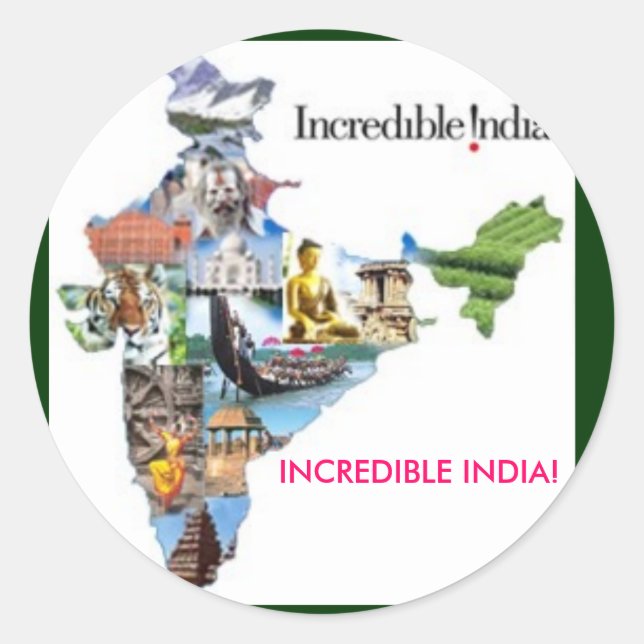 Unglaubliche India, UNKLAGbares INDIEN! Runder Aufkleber (Vorderseite)