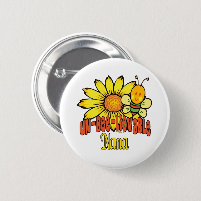Unglaubliche Nana Sonnenblumen Button (Vorne & Hinten)