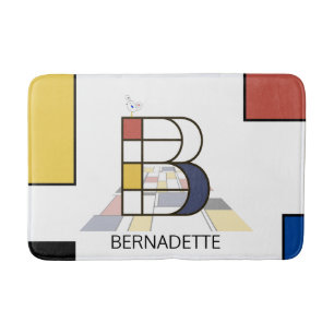 Unglaubliche Neoplastik Art Monogramm. Buchstabe B Badematte