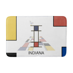 Unglaubliche Neoplastik Art Monogramm. Buchstabe I Badematte