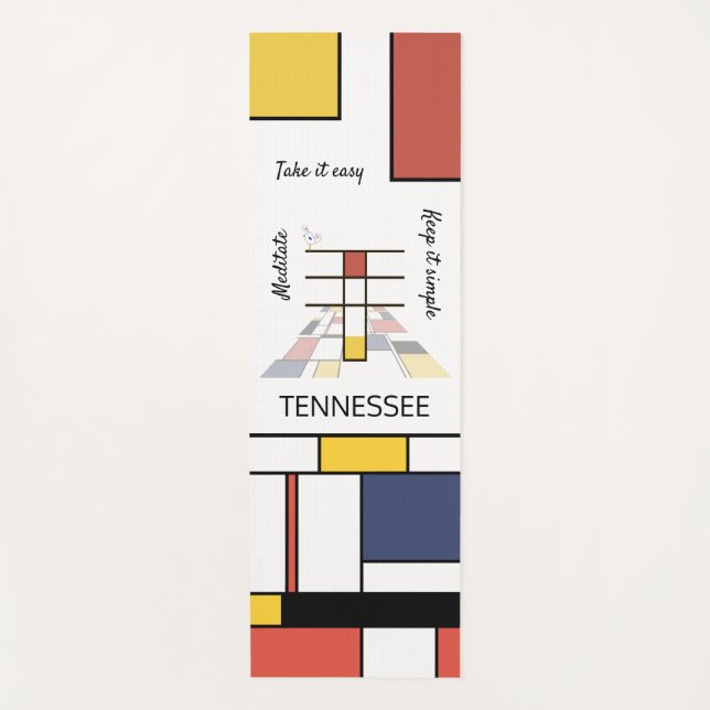 Unglaubliche Neoplastik Art Monogramm. Buchstabe T Yogamatte (Vorderseite)