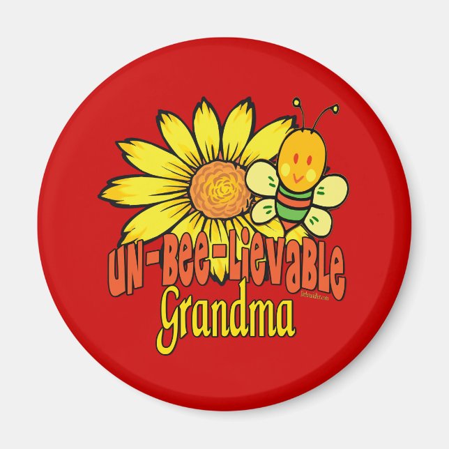 Unglaubliche Oma Sonnenblumen Magnet (Vorne)
