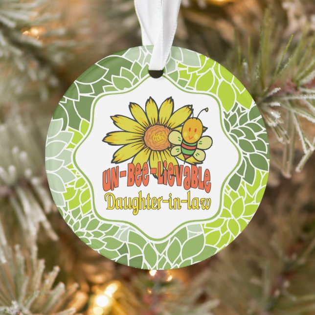 Unglaubliche Schwiegertochter Sonnenblumen und Bie Ornament (Baum)