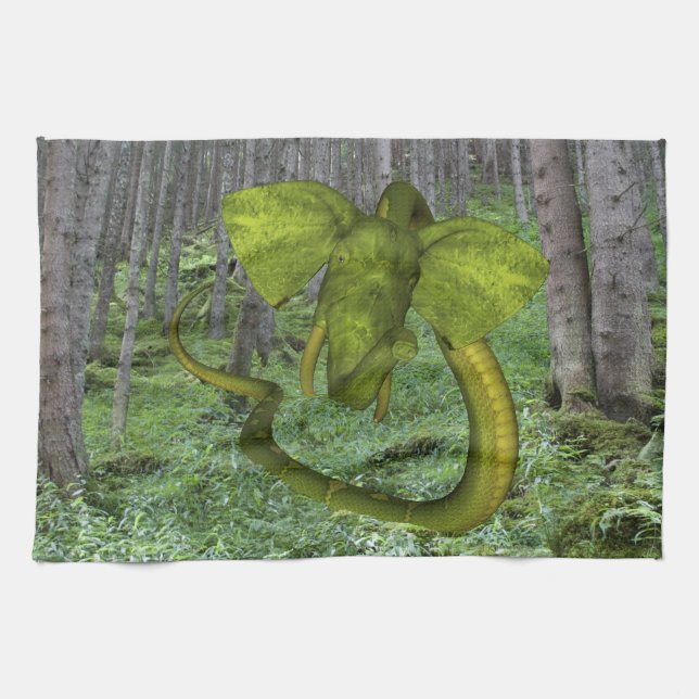 Unglaublicher Elephant Python Geschirrtuch (Horizontal)
