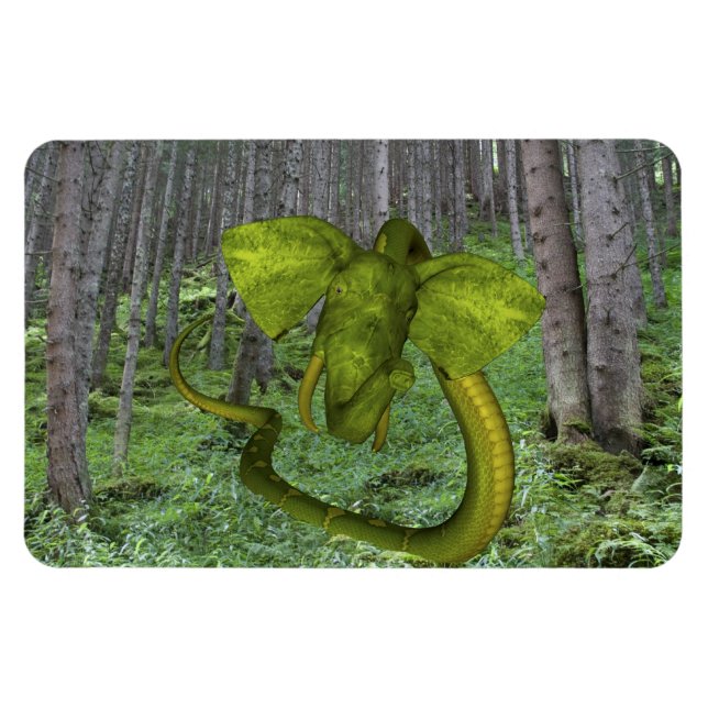 Unglaublicher Elephant Python Magnet (Horizontal)