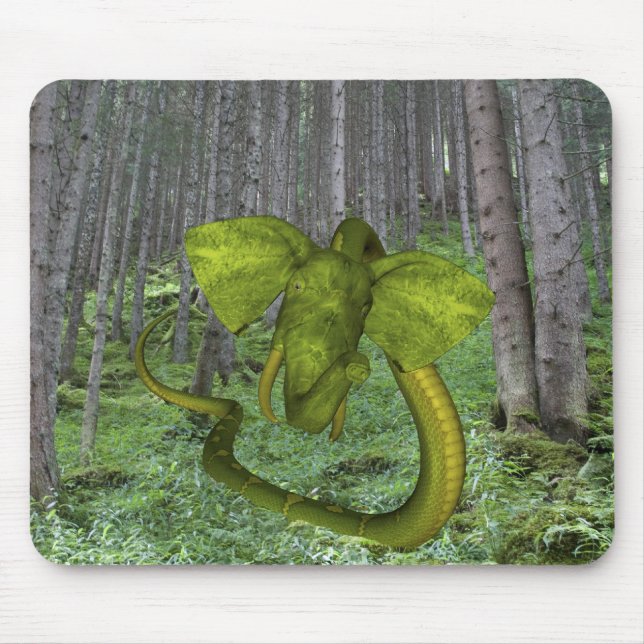 Unglaublicher Elephant Python Mousepad (Vorne)