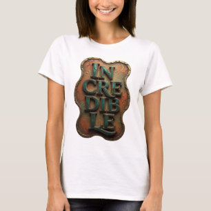 Unglaublicher Gold-Aufdruck INCREDIBLE T-Shirt