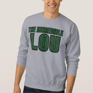 Unglaublicher Lou - Grüne Backstein-Muster-Typogra Sweatshirt