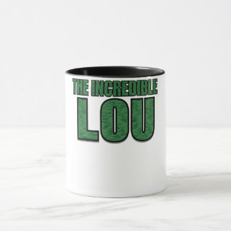 Unglaublicher Lou - Grüne Backstein-Muster-Typogra Tasse
