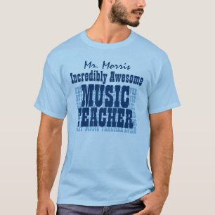 Unglaubliches fantastisches MUSIK-LEHRER Name-Blau T-Shirt