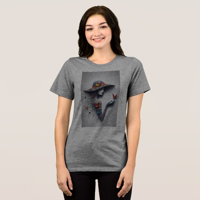Unglücklich Chic: Halbschlaf T - Shirt von Frauen (Vorderseite voll)