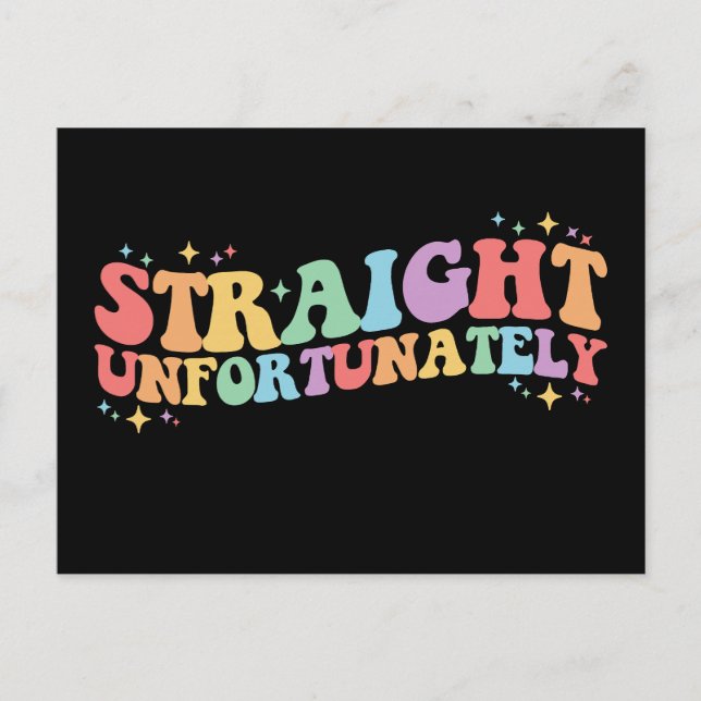 Unglücklich Groovy LGBTQ Gay Lesbian Postkarte (Vorderseite)