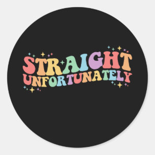 Unglücklich Groovy LGBTQ Gay Lesbian Runder Aufkleber