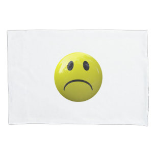 unglückliche Gesichtseemoji-Kopfkissen-Hüllen Kissenbezug
