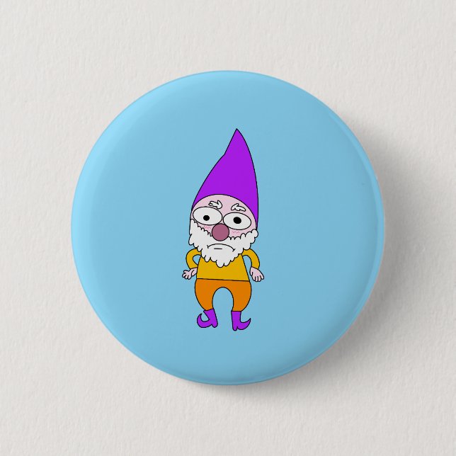 Unglücklicher Gnom-Knopf  Button (Vorderseite)