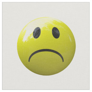 unglückliches Gesicht Emoji Stoff