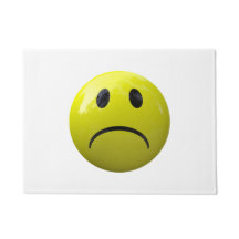 unglückliches Gesicht Emoji Türmatte Tür