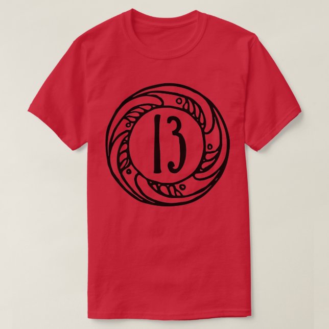 Unglückszahl 13 T-Shirt (Design vorne)