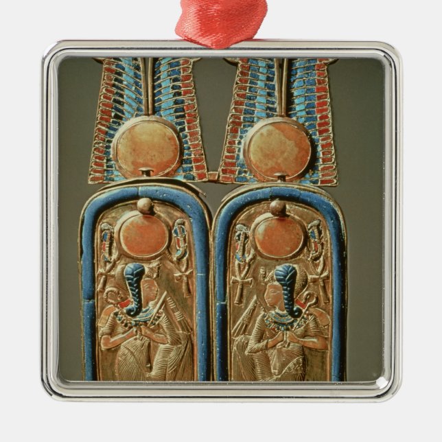 Unguentkasten in der Form eines Doppelten Silbernes Ornament (Vorne)